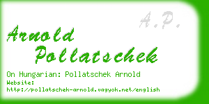 arnold pollatschek business card